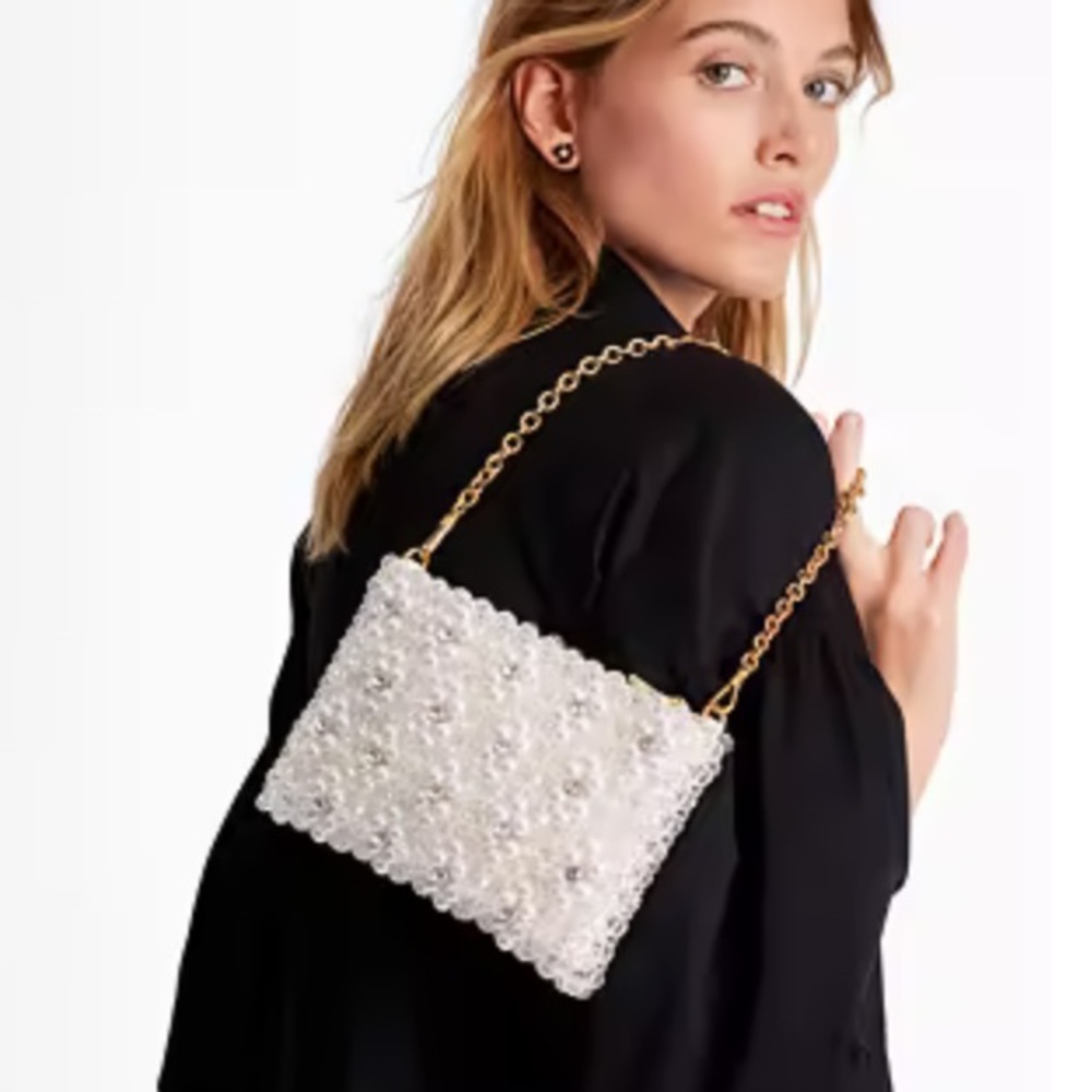 Kate Spade New York PEARL  FLOWER BEADED Mini Shoulder Bag - Picture 6 of 8